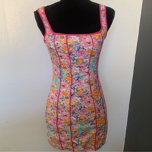 Storia Pink Floral Mini Dress